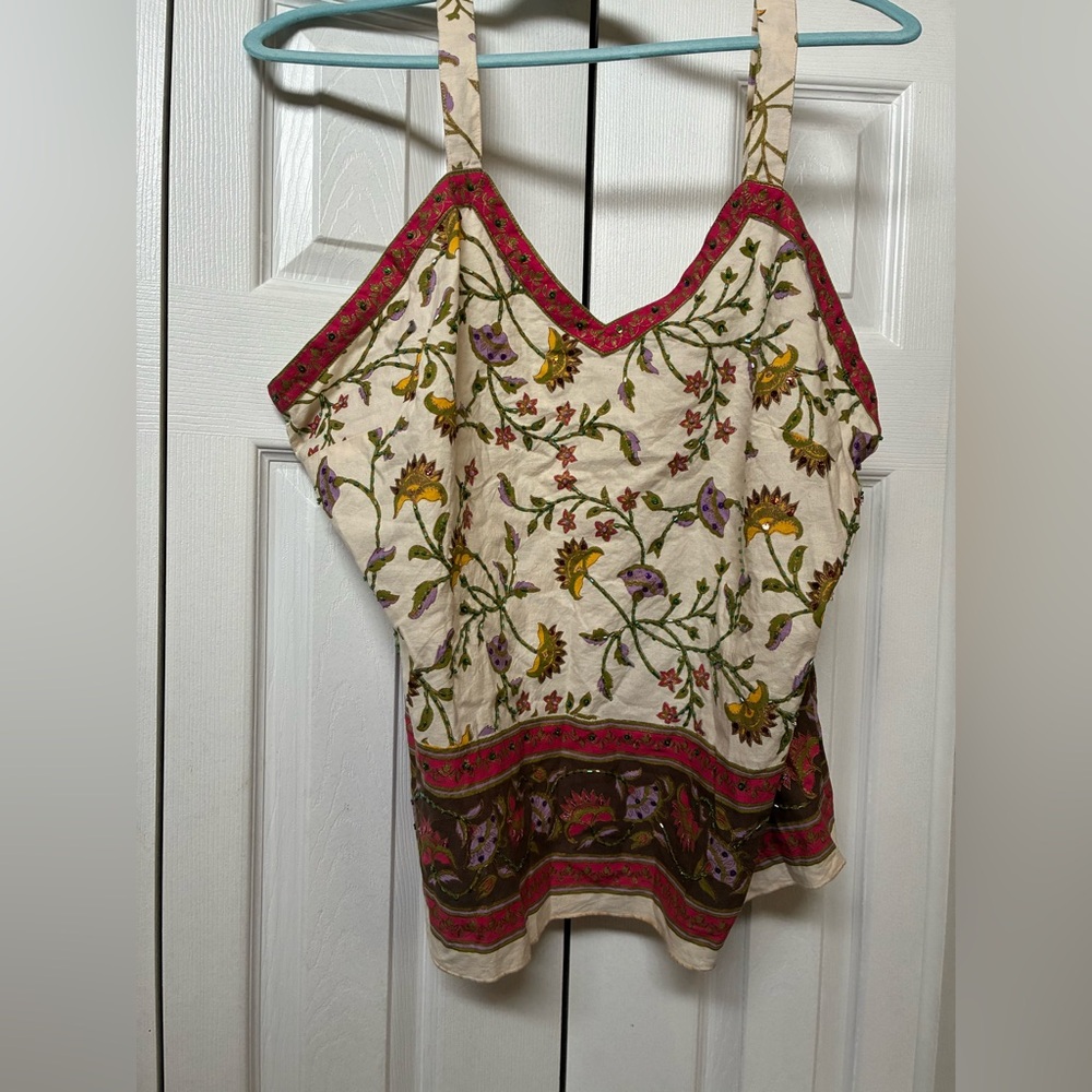 NWOT Metrostyle Beaded Tank Top, Size 20
